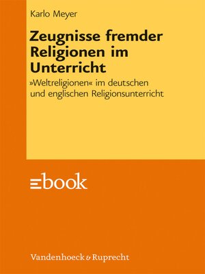 cover image of Zeugnisse fremder Religionen im Unterricht